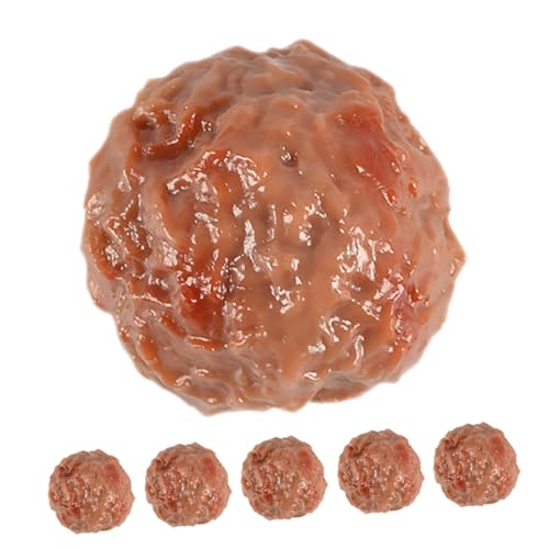 KONTONTY 6pcs Rindfleisch Frikadelle Gefälschte Modell Simulation Frikadellen Spielzeug Frikadellen Für Kochen Dekorative Lebensmittel Modell von KONTONTY