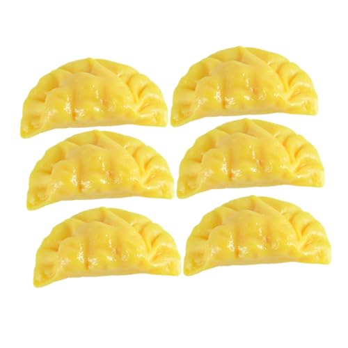 KONTONTY 6st Eierknödel-Modell Dekorative Knödel Simulation Knödel Modelle Gefälschtes Knödelmodell Künstlicher Knödel Dekoratives Lebensmittelmodell Realistisches Essen Yellow PVC von KONTONTY