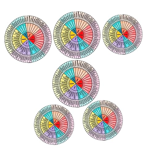 KONTONTY 6st Emotion-Rad-Aufkleber Emotionen-Diagramm Gefrierschrank-emotionsaufkleber Aufkleber Für Sozialberater Computer Laptop Bunte Aufkleber Farbige Aufkleber Dekorative Aufkleber PVC von KONTONTY