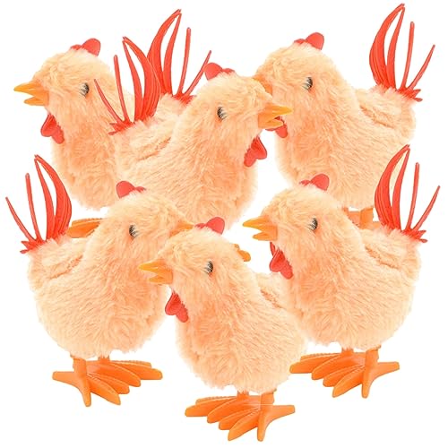 KONTONTY 6st Gehendes Küken-babyspielzeug Hühnerspielzeug Für Huhn Zum Aufziehen Springspielzeug Küken Aufziehspielzeug Masse Aufziehküken Plüsch von KONTONTY