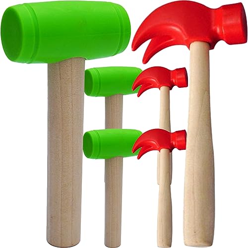 KONTONTY 6st Kleiner Holzhammer Hammer Hammerspielzeug -Hammer- Babyspielzeug Kleiner Hammer Vorgeben, Hämmer Zu Mallet- Pp von KONTONTY