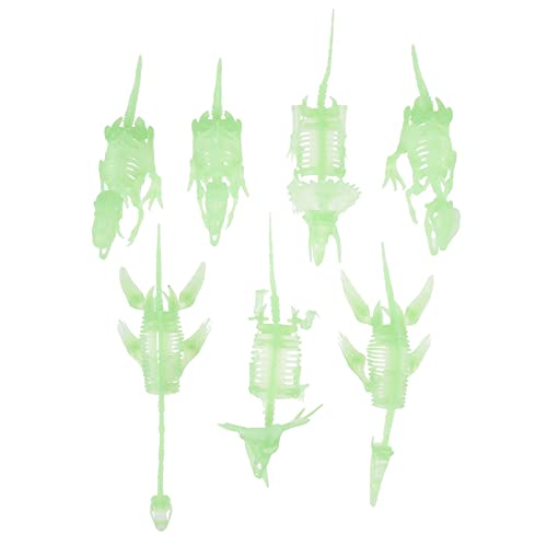 KONTONTY 7Pcs Luminöser Dinosauriermodell Desktop 3D Dinosaurier Puzzle Luminöses Dinosaurier Modell Für Dinosaurier Fossile Skelettfiguren Aniaml Statue Skull Green PVC von KONTONTY