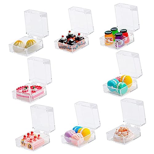 KONTONTY 8 Sets Miniatur Lebensmittelset Gefälschtes Kuchenmodell Puppenhaus Kuchen Gefälschter Kuchen Lebensmittelmodell Winzige Macaron Dekore Miniatur Brötchen Spielzeug Mini von KONTONTY