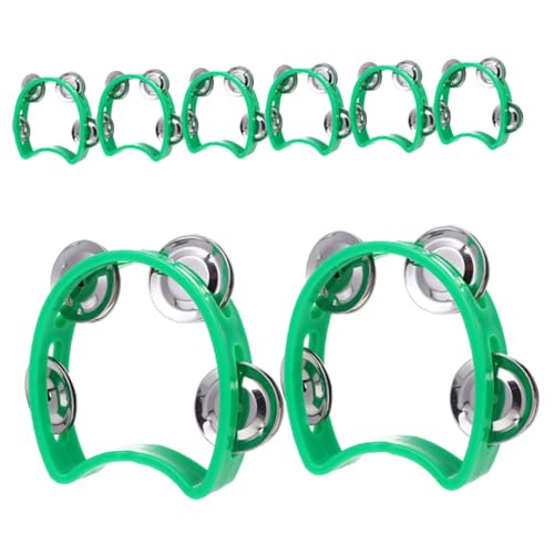 KONTONTY 8 Stück Teiliges Tamburin für Grünes Kunststoff-handtamburin mit Glöckchen Leichtes Orff-Musikinstrument für Kleinkinder Vorschule Familienaktivitäten und Partys KONTONTY 8 Stück Teiliges Tamburin für Grünes Kunststoff-handtamburin mit Glöckchen Leichtes Orff-Musikinstrument für Kleinkinder Vorschule Familienaktivitäten und Partys von KONTONTY