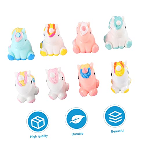 KONTONTY 8St Einhorn-Dekoration Miniaturfiguren Terrarium dekor Mini-Dekor Stundenminiatur Sammelfiguren Cute Decor wohnzimmerdeko tischdeko esstisch Miniatur-Ornamente Feengartendekoration von KONTONTY