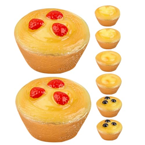 KONTONTY 8st Simulierter Obstkuchen Wiedergeborene Babypuppen Puppenzubehör Essen Dekorationen Für Die Babyparty Miniatur Film Figuren Puppenhaus Zubehör Für Babypuppen Harz von KONTONTY