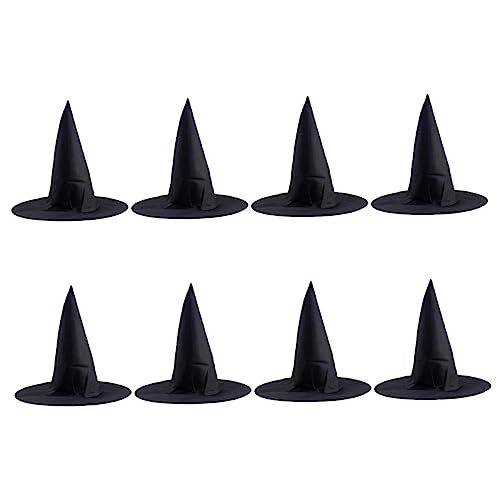 KONTONTY 8st Zaubererhut Bequemer Hexenhut Halloween Hexenmütze Hexendekor Hexenhut Für Erwachsene Zubehör Für Hexenkostüme Hexenzubehör Cosplay-hexenhut Zaubererkappen Kessel Hüte Stoff von KONTONTY