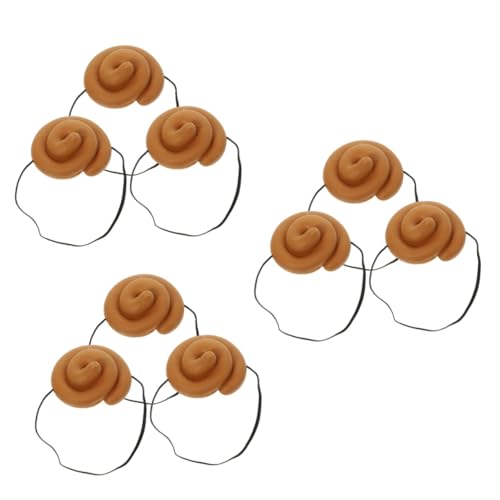 KONTONTY 9 Stk Kothut- neuartige Stirnbänder Cartoon-Fotografie-Requisiten Kappe fasching kopfbedeckung fasching kopfschmuck Kothut für Party festliche Kopfbedeckung PVC Brown von KONTONTY