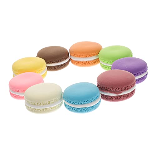 KONTONTY 9St Kuchen-Modell Essen Fake-Macaron-Spiel Fake-Food-Makrone Fake-Kuchen-Simulation Backwaren, , Macaron Tisch-Macaron- Simulations-Macaron-Modell Heimdekoration Ton von KONTONTY