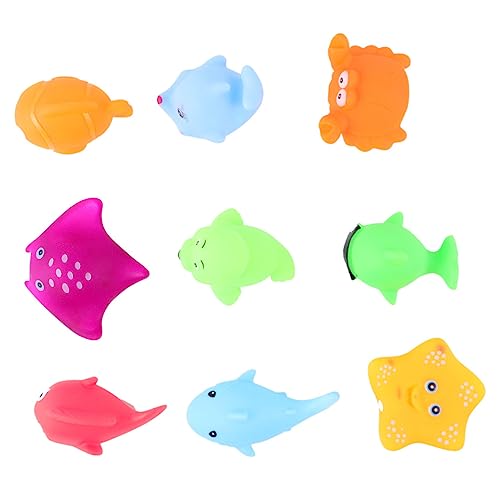 KONTONTY 9St Wasserspielzeug Animal-Design säugling wasserspielsachen Bath tub babymoench badwanne Kinderzimmer Badespielzeug für Kleinkinder Badewanne Schwimmendes Badespielzeug von KONTONTY