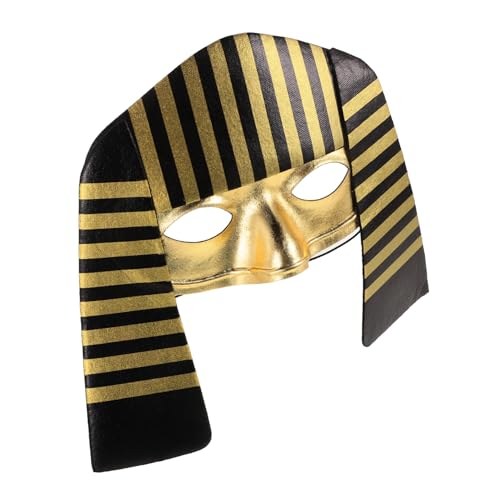 KONTONTY Ägyptische Pharaonen Maske Halloween Kostümmaske Wiederverwendbar Leicht Atmungsaktiv Für Festliche Partys Rollenspiele Bühnenauftritte KONTONTY Ägyptische Pharaonen Maske Halloween Kostümmaske Wiederverwendbar Leicht Atmungsaktiv Für Festliche Partys Rollenspiele Bühnenauftritte von KONTONTY