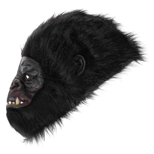 KONTONTY Affen-gesichtsmaske Halloween-gorilla-kostüm Gruselige Gorilla-maske Tierkopfmaske Schimpansen-gesichtsmaske Maske Im Horror-stil Karneval Tiermaske Gorilla-cosplay-maske von KONTONTY