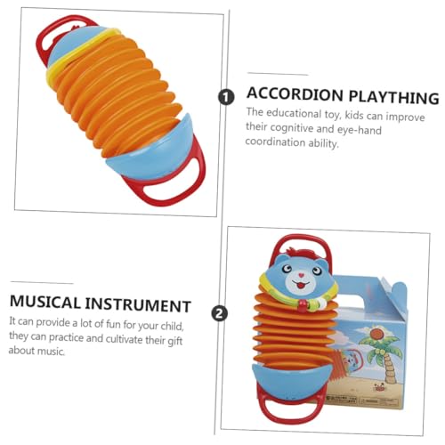 KONTONTY Akkordeon Kunststoff Handgröße Frühes Lerninstrument Tragbar Musikspielzeug für Junge Mädchen mit Klarem Klang und Kognitiver Farbiges Handorgel Instrument KONTONTY Akkordeon Kunststoff Handgröße Frühes Lerninstrument Tragbar Musikspielzeug für Junge Mädchen mit Klarem Klang und Kognitiver Farbiges Handorgel Instrument von KONTONTY