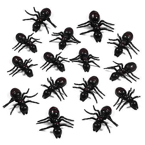 KONTONTY Ameisenvolk Spielzeug 100 STK Halloween Aprilscherz Spielzeug Halloween Halloween Assecoires Halloween Spielzeug Bevorzugen Kuchen Spielzeug Ameise Tiermodell Geschenkzubehör Black von KONTONTY