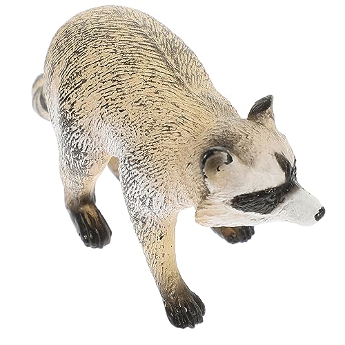 KONTONTY Animal Figures wohnzimmerdeko Toys spielwaren laufstall Spielzeug Wilde Tierstatue Tierornament Wilde Tierfiguren Waldtierfiguren Tierwelt Tierdekor Waschbär-Modelle Plastik von KONTONTY