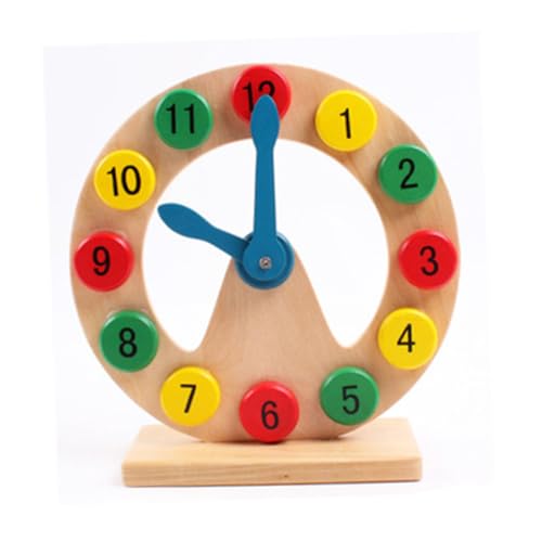 KONTONTY Bausteine ​​Uhr Pädagogisches Clocks für holzbauklötze DIY- Lernspielzeug Toys holzspielsachen Zahlenbausteine Holzbaustein DIY bausteine Bambus von KONTONTY