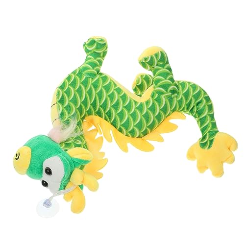 KONTONTY 2024 üsch Drache Kissen Glücksbringer 25cm Grüner Drachen Mascot Kuscheltier Für Das Chinesische Neujahr Für Und von KONTONTY