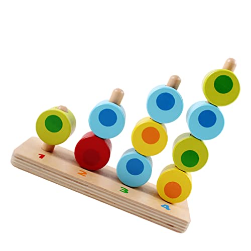 KONTONTY Blöcke Pädagogisches kinderspielzeug jucarii pentru copii hühner spielsachen frühpädagogisches Matching-Puzzle Holzkonstruktion hölzern Colorful von KONTONTY