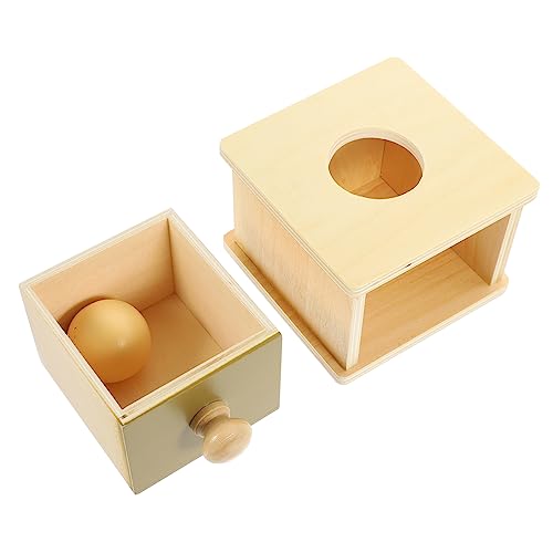 KONTONTY Montessori Spielzeug Für Kinder Holz Objekt Permanence Box Pädagogisches Kinder Sortieren Spielzeug von KONTONTY