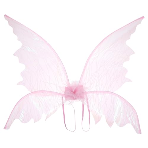 KONTONTY Bunte Flügel bronzieren feeflügeln maluszkowe schmetterlingflügel Butterfly buterfly Cosplay-Kostüm für Mädchen Schmetterlinge Flügelmädchen Feenflügel für Erwachsene Garn Rosa von KONTONTY