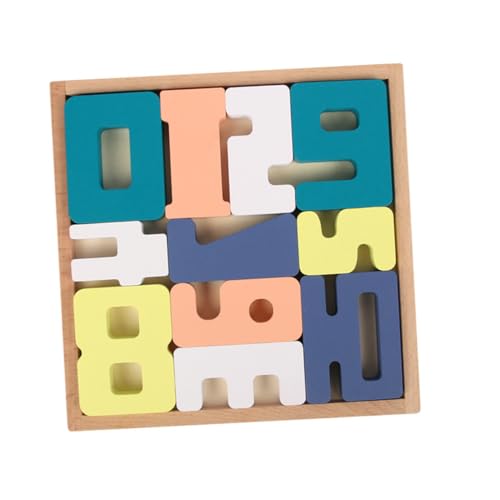 KONTONTY Bunte Holzbausteine Puzzle Für Früherziehungsspielzeug Für Kreative Köpfe Ideal Für Autofahrten Magnetische Puzzles Für Mathematische Lernspiele Und Pädagogisches von KONTONTY