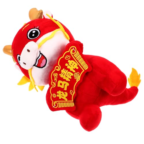 KONTONTY Chinesisches Neujahr Kuscheltier Drache Plüschfigur Glücksbringer Maskottchen Frühlingsfest Dekoration für Familie Freunde KONTONTY Chinesisches Neujahr Kuscheltier Drache Plüschfigur Glücksbringer Maskottchen Frühlingsfest Dekoration für Familie Freunde von KONTONTY
