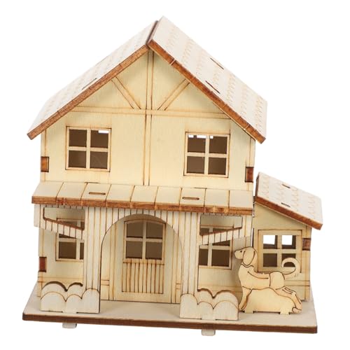 KONTONTY DIY Holzhaus Modellbauset mit Led-Beleuchtung Puzzle Holz-Villa für Erwachsene und Pädagogisches Bastelset für Räumliches Denken und Wohnraumdekoration KONTONTY DIY Holzhaus Modellbauset mit Led-Beleuchtung Puzzle Holz-Villa für Erwachsene und Pädagogisches Bastelset für Räumliches Denken und Wohnraumdekoration von KONTONTY