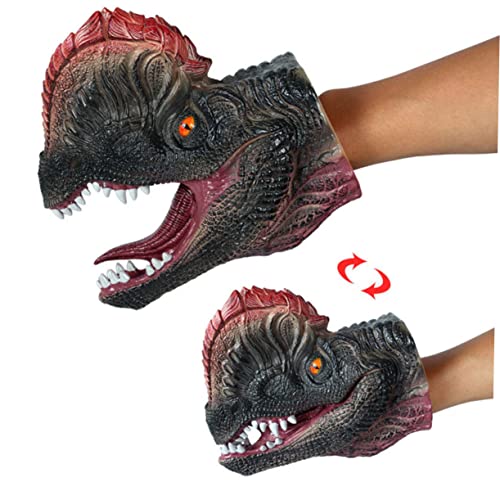 KONTONTY Dinosaurier Kopf Handschuhe Tyrannosaurus Handpuppen Handschuhe Für Kinder Lebendige Tierkopf Figur Kreatives Spielzeug Für Fantasievolles Rollenspiel Und Für Kinder von KONTONTY