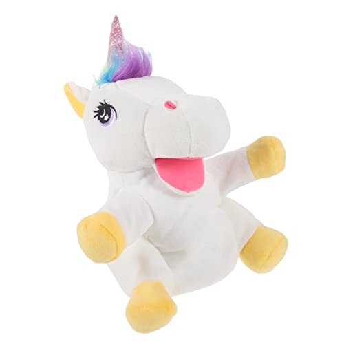 KONTONTY Einhorn Handpuppe Aus üsch Interaktive Storytelling Handpuppe Für Lifelike Einhorn Handspielzeug Ideal Für Puppenspiele Und Kreative Erzählungen von KONTONTY