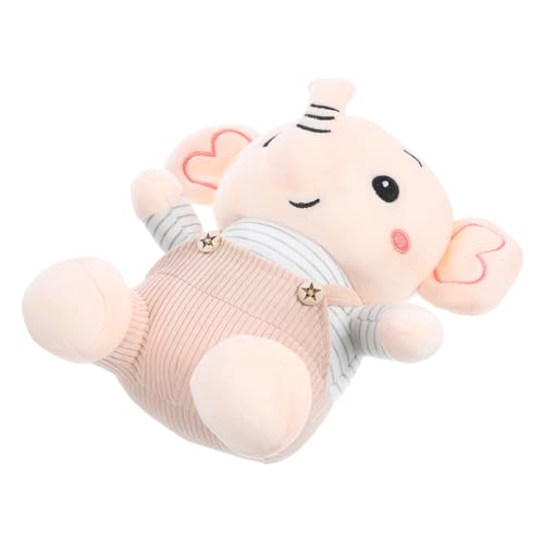 KONTONTY Doll Elefantenpuppe Gefüllter Plüsch Kleiner Ausgestopfter Elefant Süße Puppe Kleines Elefanten-stofftier Plüsch Elefant Stofftier Gefüllter Elefant Plüsch Groß Baumwolle Rosa Puppe Baby von KONTONTY