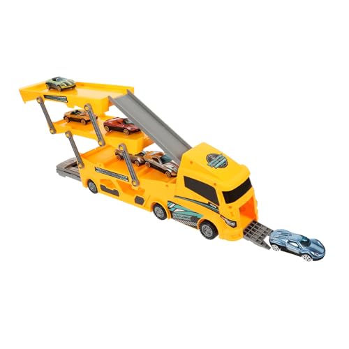 KONTONTY Faltbarer Transport LKW Für 1 Set Mit 6 Miniatur Spielzeugautos Fahrzeugmodell Für Kleinkinder Mobiles Für Kreative Ingenieure von KONTONTY