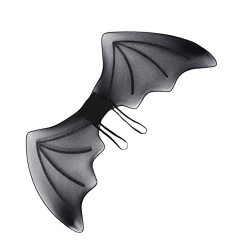 KONTONTY Fledermausflügel Punk-Cosplay-Flügel Fledermaus Cosplay Flügel Insekt Halloween schminke Halloween Make up Halloweenkostüm schwarzes Outfit schwarzer Flügel Halloween-Partyflügel von KONTONTY