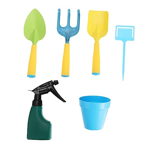 KONTONTY Gartenspielset Für 1 Set Mini Gartengeräte Mit Bunter Schaufel Gießkanne Und Besen Ideales Für Kleine Gärtner Und Naturentdecker Im Freien Und Drinnen von KONTONTY