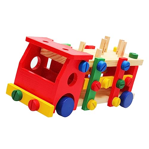 KONTONTY Hämmerbank Aus Mit Hammer Baufahrzeug Spielzeug Und Holzpuzzles Fördert Motorische Fähigkeiten Ideal Für Jungen Und Mädchen Zu Geburtstagen Und Weihnachten von KONTONTY