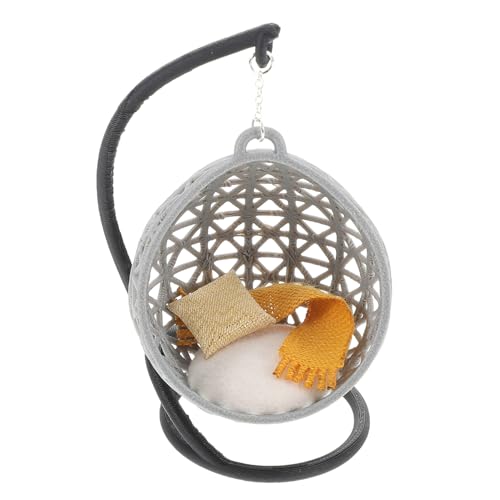 KONTONTY Miniatur Hängesessel Dekoration DIY Puppenhaus Zubehör Beweglicher Swing Chair für Mini Craft Decor Miniature Doll House Möbel für Kreative Modelle KONTONTY Miniatur Hängesessel Dekoration DIY Puppenhaus Zubehör Beweglicher Swing Chair für Mini Craft Decor Miniature Doll House Möbel für Kreative Modelle von KONTONTY