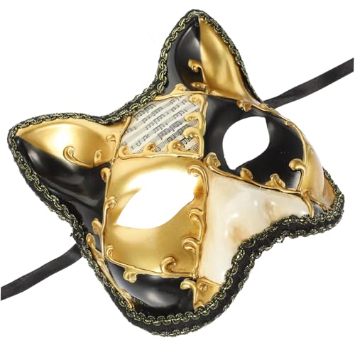 KONTONTY Halbgesichtige Raubkatzenmaske Tier-Cosplay-Masken tragbare Partymaske halloween costume halloween kleidung Fuchskostüm Halloweenkostüm Kostümzubehör japanische Fuchsmaske Plastik von KONTONTY