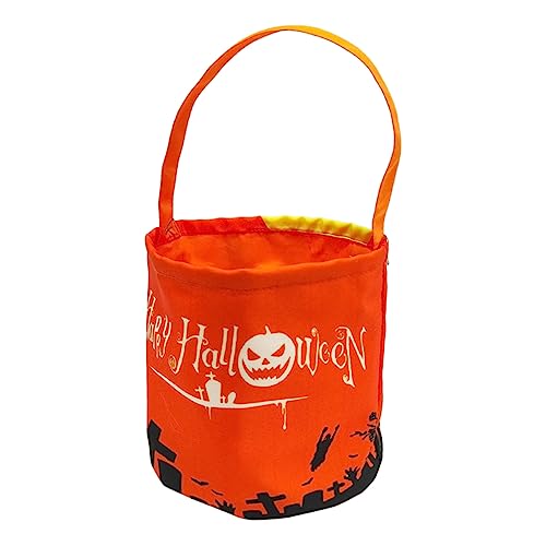 KONTONTY Halloween-Lichteimer Halloween-Requisiten Party-Bonbonglas Kürbiseimer anzünden halloween geschenktüten halloween Halloween-Schmuck Halloween-Süßigkeitenschale Segeltuch von KONTONTY