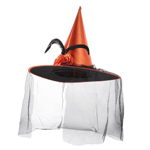 KONTONTY Halloween Zubehör Hexenhut Dekoration Hexenkostüm Hexen Cosplay Hut Halloween Hut Hexenkostüm Hut Halloween Hexenhüte Halloween Hut Dekoration Hexenstütze von KONTONTY