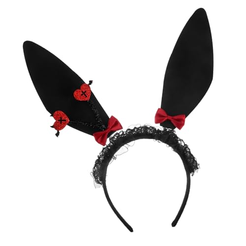 KONTONTY Halloween-hasenohren Kinderkostüme Flauschiges Haarband Mit Hasenohren Cosplay-outfits Hasenkostüm Stirnband Hasenohren Haarband Schöne Kaninchenohr-stirnbänder Haarbänder Plastik von KONTONTY