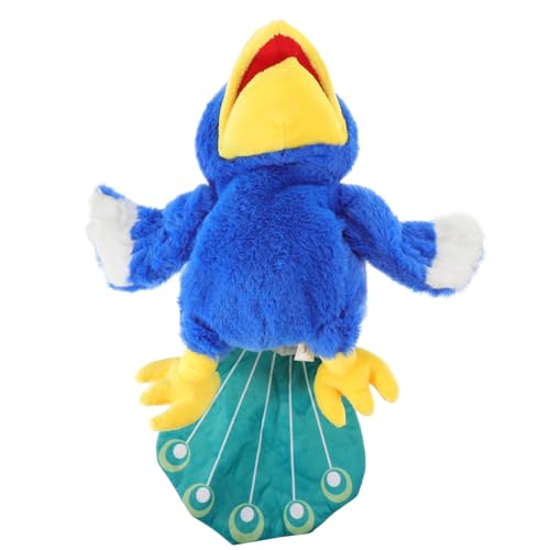 KONTONTY Handpuppe Pfau Leistungsstütze Geschichte erzählende Marionette Cartoon-Handpuppe Interaktives Eltern-Kind- Plüsch Handpuppe Handspielzeug Handpuppe PP Baumwolle von KONTONTY