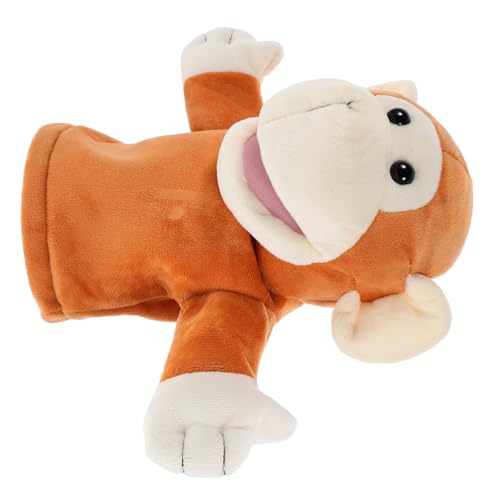 KONTONTY Handpuppenspielzeug Interaktives Eltern-Kind- Handpuppe Handpuppe Tierische Plüsch-handpuppe Cartoon-tierpuppe Interaktives Kurzer Plüsch Brown von KONTONTY