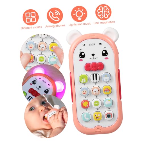 KONTONTY Handyspielzeug Für Mädchen Telefon Musikspielzeug Für Babys Trommel Kleinkinder Instrument Babyphone Für 1 Jahr Telefon Abs Rosa von KONTONTY