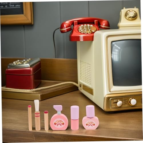 KONTONTY Holz Beauty Salon Spielset für Mädchen Prinzessin Make-up mit Spiegel Lippenstift Haartrockner Pädagogisches -Friseurset für Fantasievolles Rollenspiel und KONTONTY Holz Beauty Salon Spielset für Mädchen Prinzessin Make-up mit Spiegel Lippenstift Haartrockner Pädagogisches -Friseurset für Fantasievolles Rollenspiel und von KONTONTY