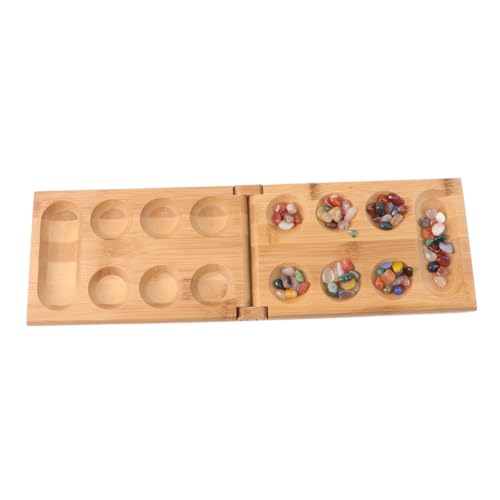 KONTONTY Holzfaltung Mancala Board Mancala Brettspiel Mancala Game Board Für Mancala Thinking Puzzle Game Bamboo von KONTONTY