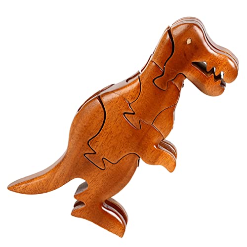 KONTONTY Holzpuzzle Dinosaurierspielzeug 3D-Dinosaurier-Puzzle Spielzeug für Kinder kinderspielzeug kinderknallzeug Dinosaurier-Montagespielzeug 3D-Dinosaurier-Spielzeug hölzern Brown von KONTONTY