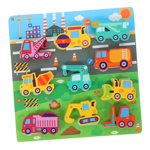 KONTONTY Holzpuzzle Set Mit Steckern Pädagogisches Lernspielzeug Für Kleinkinder 5 Teiliges Matching Board Motorikspiel Für Jungen Und ädchen Ab 1 Jahr Ideal Für Frühe von KONTONTY