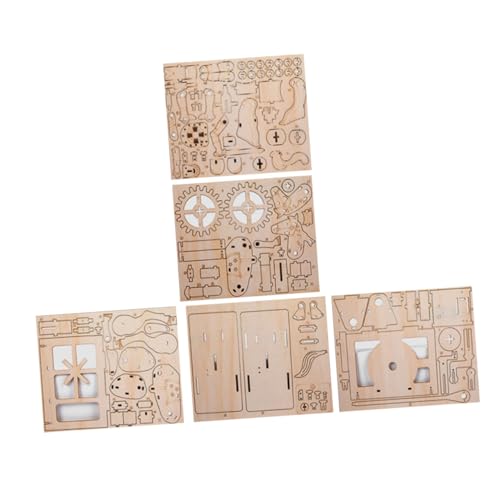 KONTONTY Holzpuzzle holzspielzeug für DIY- holzsteckpuzzel 3D-Puzzle aus Holz dekoratives Puzzle 3D-Puzzle für 3D-Rätsel hölzern Khaki von KONTONTY