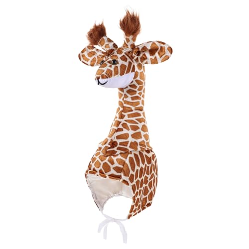 KONTONTY Giraffenförmige Kinderhut Interaktive Tiermütze Für Eltern Kind Aktivitäten Ideal Für Kostümpartys Und Aufführungen Lustige Tiermütze Für Giraffe Design von KONTONTY