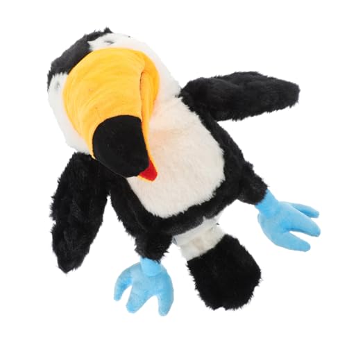 KONTONTY Vogelspielzeug Vogelspielzeug Wellensittich Spielzeug Interaktives Handpuppen Form Eines Großen Schnabelvogels Üsch Handpuppe Für Geschichtenerzählen Tierdarstellung Und Kreatives von KONTONTY