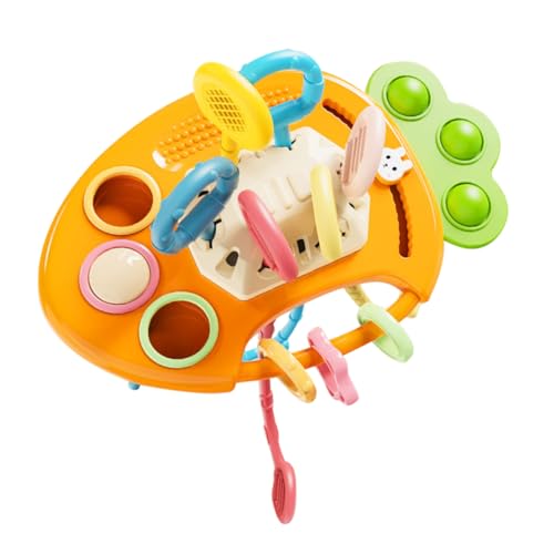 KONTONTY Baby Toy Interaktives Motorikspielzeug Lustiges Ziehspielzeug Für Feinmotorik Und Sinne Perfektes Für Babys Kinderwagen Und Krabbelspielzeug Ab 0+ Monaten Kinder Spielzeug von KONTONTY